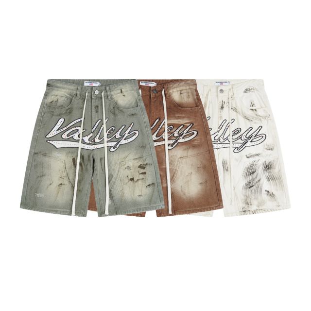 Vale Forever Rhinestone Graffiti Jorts Jean Shorts 3 colors