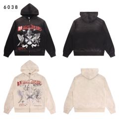 Eagle Evil Dragon God Print Washed Version Hoodie & Pants Set 2 colors 28705416