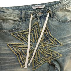 Rainbow Candy Wool Embroidery Washed Jeans 2 colors 28899680