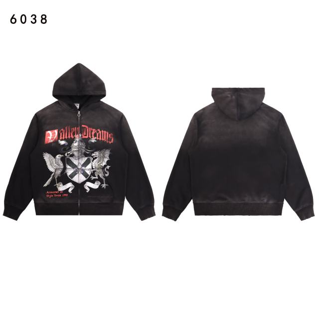 Eagle Evil Dragon God Print Washed Version Hoodie & Pants Set 2 colors 28705416