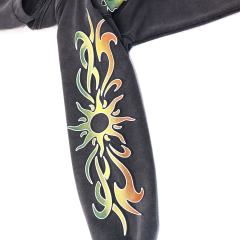 Gradient Sunflower Pattern Print Washed Version Hoodie & Pants Set 2 colors 28705417