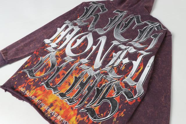 Skeleton Dollar Letter Print Washed Hoodie 2 colors 28690404