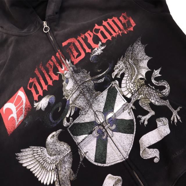 Eagle Evil Dragon God Print Washed Version Hoodie & Pants Set 2 colors 28705416