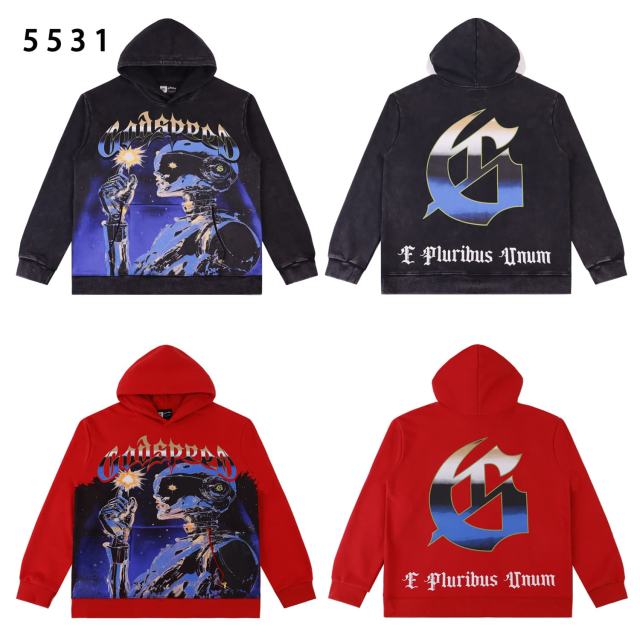Robot's Flash of Inspiration Printed Washed Version Hoodie 2 colors 28602412