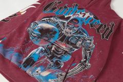 Skeleton Robot Print Washed Hoodie 2 colors 28696536