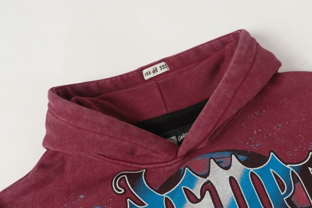 Skeleton Robot Print Washed Hoodie 2 colors 28696536