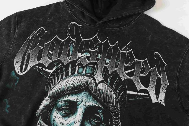 Wear Holy Images Print Washed Hoodie 2 colors 28696539