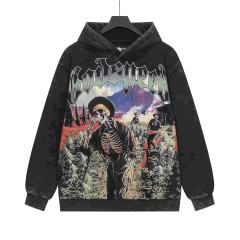 Rhinestone Logo Washed Version Zipper Hoodie 2 colors 28705411