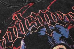 Black Cycling Suit Skull Print Washed Hoodie 2 colors 28696537
