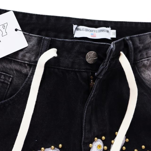 Rainbow Candy Embroidery Beaded Rhinestone Washed Jeans 2 colors 28899681