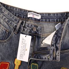 Colorful Embroidered Letter Denim Shorts 2 colors 28759554