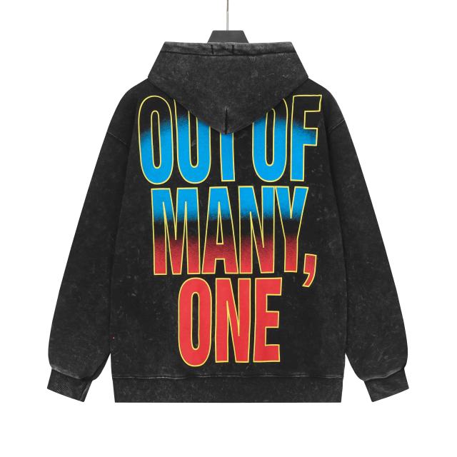 Rhinestone Logo Washed Version Zipper Hoodie 2 colors 28705411