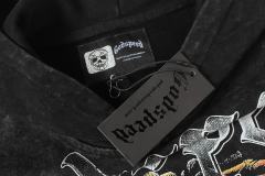 Skeleton Dollar Letter Print Washed Hoodie 2 colors 28690404
