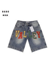 Colorful Embroidered Letter Denim Shorts 2 colors 28759554