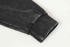 Skeleton Black Knight Print Washed Hoodie 28696540