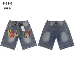 Colorful Embroidered Letter Denim Shorts 2 colors 28759554