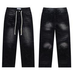 Rainbow Candy Wool Embroidery Washed Jeans 2 colors 28899680