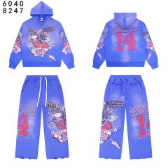 Eagle Star Magic Wand Print Washed Version Hoodie & Pants Set 3 colors 28705418