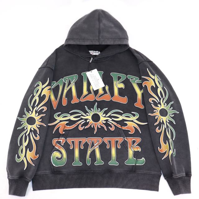Gradient Sunflower Pattern Print Washed Version Hoodie & Pants Set 2 colors 28705417