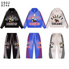 Angry Bee Print Washed Version Hoodie & Pants Set 4 colors 28705419