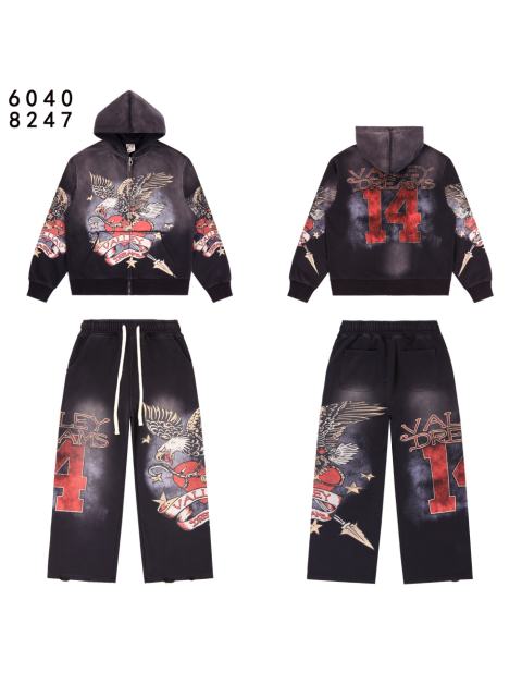 Eagle Star Magic Wand Print Washed Version Hoodie & Pants Set 3 colors 28705418