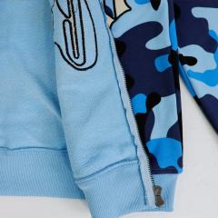 Camouflage Embroidered Letter Zipper Hoodie 4 colors 28705421