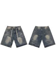 Sunflower Waterdrop Rhinestone Washed Denim Shorts 2 colors 28899679