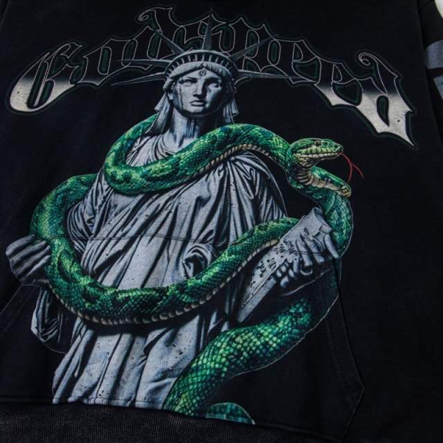 Python Goddess Statue Print Washed Hoodie 28716637