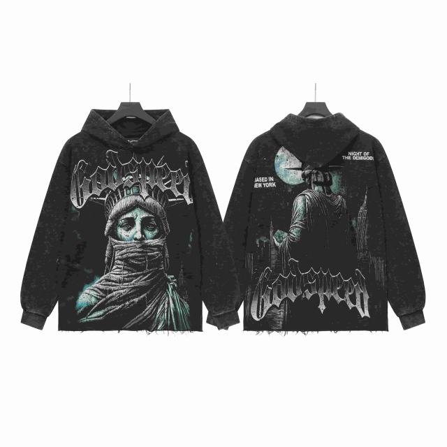 Wear Holy Images Print Washed Hoodie 2 colors 28696539
