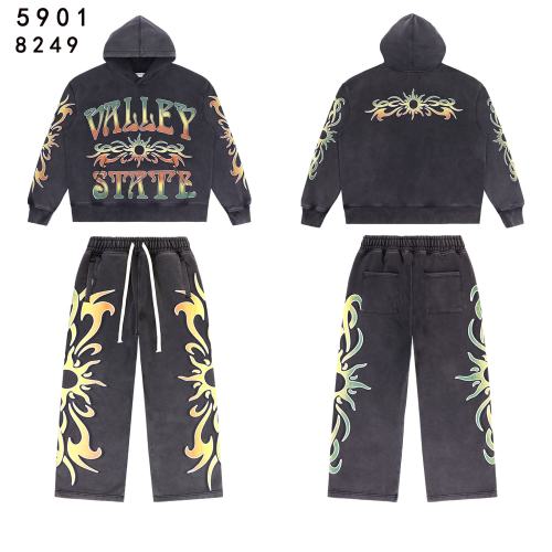 Gradient Sunflower Pattern Print Washed Version Hoodie & Pants Set 2 colors 28705417