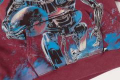 Skeleton Robot Print Washed Hoodie 2 colors 28696536