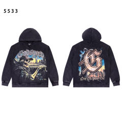 Skull Driving Print Washed Version Hoodie 2 colors 28476795