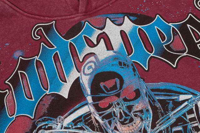 Skeleton Robot Print Washed Hoodie 2 colors 28696536