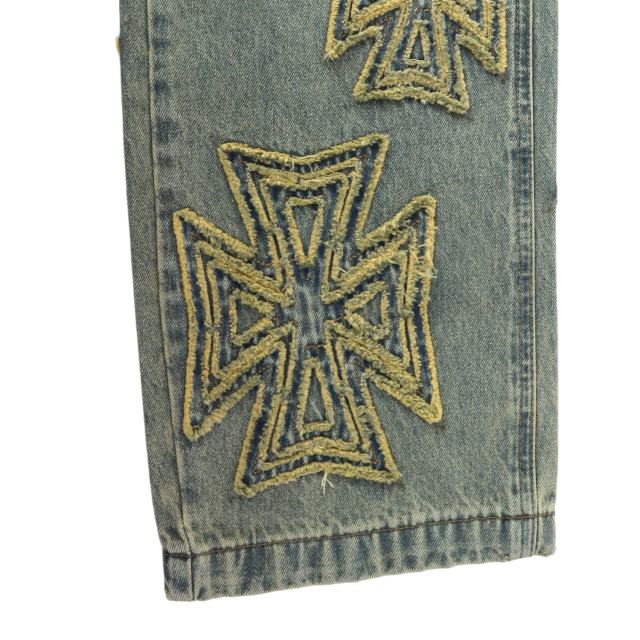 Rainbow Candy Wool Embroidery Washed Jeans 2 colors 28899680