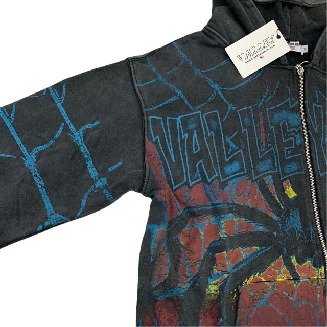 Spider Alphabet Print Washed Version Hoodie 28559500