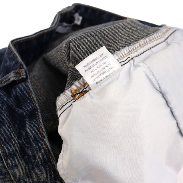 Quilted Laser-Cut Washed Denim Shorts 2 colors 28899678