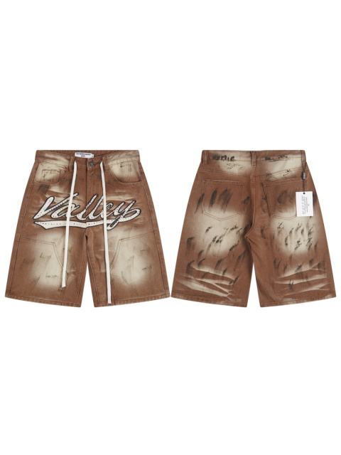 Vale Forever Rhinestone Graffiti Jorts Jean Shorts 3 colors