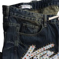 Rainbow Candy Embroidery Beaded Rhinestone Washed Jeans 2 colors 28899681