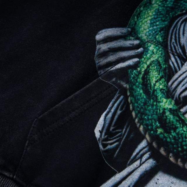 Python Goddess Statue Print Washed Hoodie 28716637