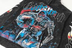 Skeleton Robot Print Washed Hoodie 2 colors 28696536