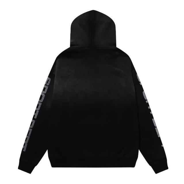 Chain Dog Print Washed Version Hoodie 28746799