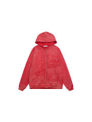 Embroidered Letter Water Ripple Washed Version Hoodie 3 colors 28576623