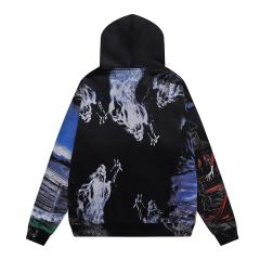 Ghost Halloween Print Washed Version Hoodie 28746810