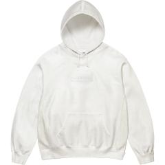 SUPREM* x MAISON MARGIELA BOX LOGO HOODIE WHITE