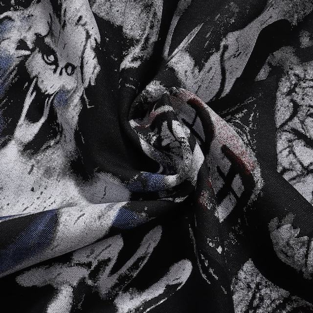 Dark Castle Evil Spirit Print Washed Version Hoodie 28709900