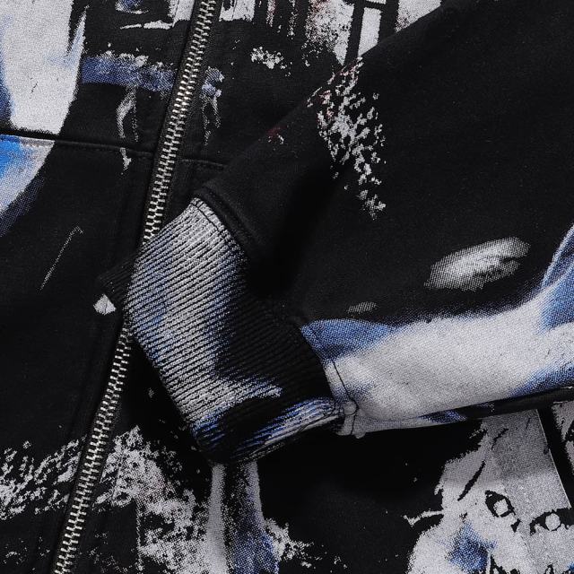 Dark Castle Evil Spirit Print Washed Version Hoodie 28709900