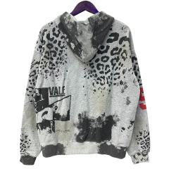 Black Spot Leopard Print Washed Version Hoodie 28709902