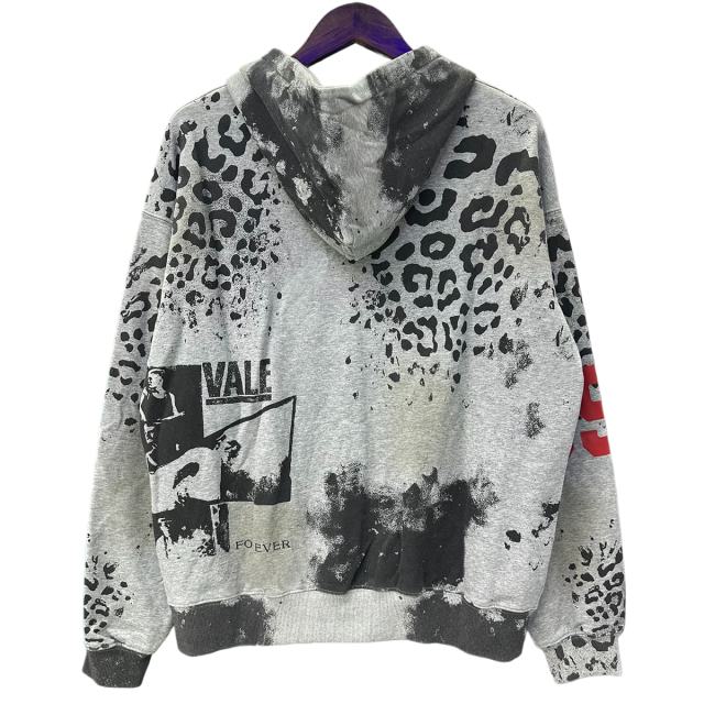Black Spot Leopard Print Washed Version Hoodie 28709902