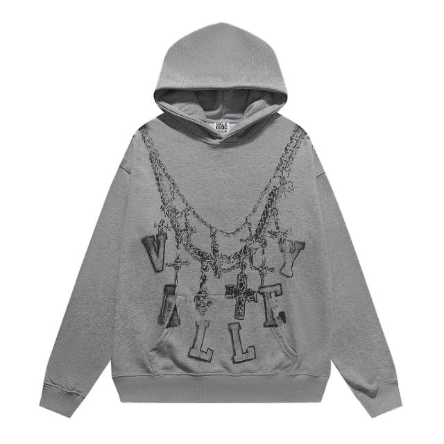 Oversized Neckline Printed Hoodie 28746787