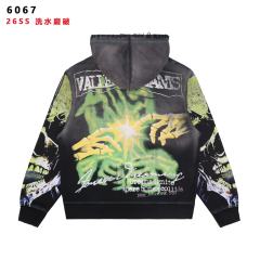 Fluorescent Skeleton Print Washed Distressed Zip-Up Cardigan Hoodie 28978994